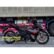 Zin 155 black gray red sticker exciter 155 car sticker black 3-layer removable sticker