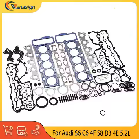 Engine Parts Full Gasket Set Fit 5.2 L V10 Gas Audi S6 C6 4F S8 D3 4E 5.2L FSI BXA BSM 61-35900-00 6