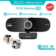 EYD PC02 2K Webcam With Microphone FHD Webcam Live Streaming Camera Laptop PC USB Webcam