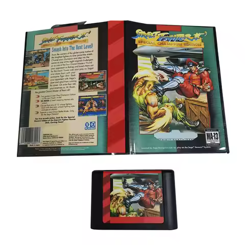 Street fighter 2 MD Game Cartridge For 16 Bit NTSC And PAL Video Game Console