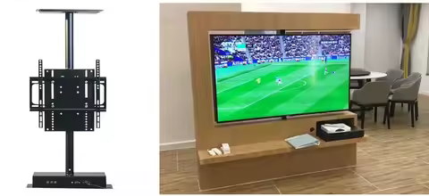 24-85inch Motorized Remote Control New Tv Cabinet Partition Designs 360 Degree Rotating LCD TV Stand