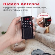 【PUR】-Pocket FM Walkman Radio Portable Battery Radio with Recorder, Lock Key, SD , Rechargeable Sound Recorder