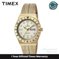 [Official Warranty] Timex TMTW2V18700U9 Men's Q Timex Reissue Champagne Stanless Steel Watch