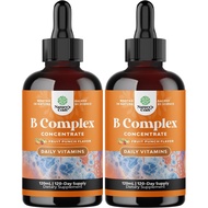 Vegan Vitamin B Complex Liquid - 9-in-1 Liquid B Complex Vitamins for Women & Men with B1 B2 B3 B5 B