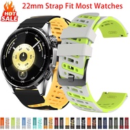 22mm Twill Breathable Sports Silicone Strap Compatible for Redmi Watch 5/3 Active/Lite for Huawei Wa