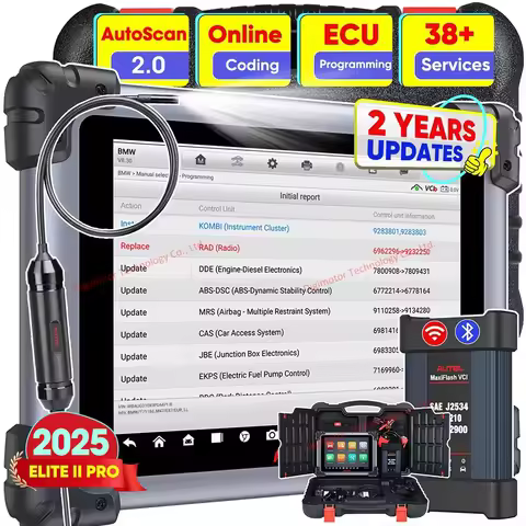 2025 New Autel MaxiSys Elite II Pro Scanner, 2 Years Free Update, DoIP CANFD ECU Programming Coding 