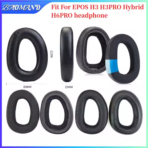 Replacement Earpads for EPOS Hybrid H6PRO Headset Headphones Leather Sleeve Earphone Earmuff