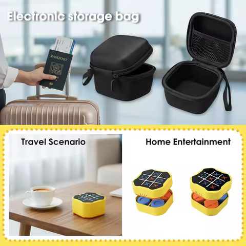 3-in-1 Handheld Puzzle Game Machine with Protective Bag GiiKER Tic Tac Toe Bolt Fidget Toys Board Ga