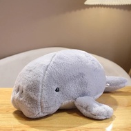[READY STOCK] Cartoon Solid Color Manatee Plush Toys Cute Dugong Plushie Sea Cow Marine Animal Stuff