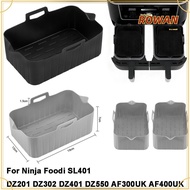 ROWANSG Air Fryer Baking Tray, Reusable Rectangle Air Fryer Basket, Baking Utensils Silicone Air Fry