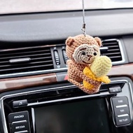 Beige Monkey keychain, car ornament, monkey car accessories, 包包掛飾