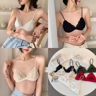 Bra, Soft Floral Lace Bra, Thin Padded 2 Dual Straps, Super Soft Back Clasp 8703 ️ D214