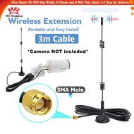 Antenna Booster with Extension Cable GSM/2.4G Car Sucker Antenna Suitable for CCTV Security Cameras