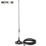 Retevis MR100 เสาอากาศวิทยุติดรถยนต์ Dual Band VHF/UHF Magnet Mount และสายโคแอกเซียล RG58 C/U พร้อมข