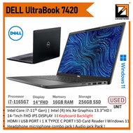 DELL UltraBook 7420 (1 YERAR WARRANTY T&C ) Intel Core i7-11th GEN 16GB RAM Win 11