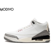 Air Jordan 3 AJ3 White Cement Jordan 3 Distressed White Gray Burst Crack Retro Basketball Shoes DN37