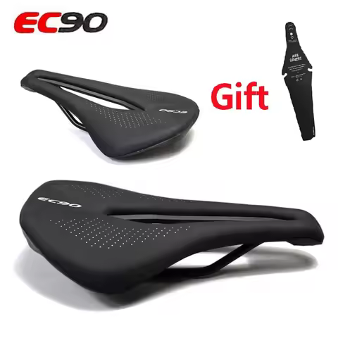 ec90 Soft Silica Gel Bicycle Saddle PU Leather Comfortable Road Mountain Bike Seat Cushion Shockproo