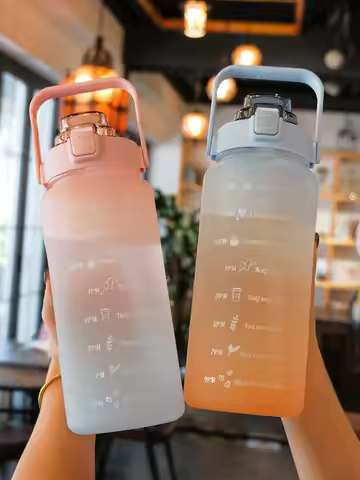 Sports Water Bottle 2 Liters Bottle Drinking Plastic Large Portable Travel Fitness Cup High Value Bi