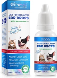 Dog Ear Infection Treatment Drops Yeast Ear Infection Treatment with 1% Hydrocortisone Ear Mites Tre