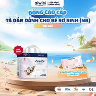 Tã/bỉm dán cao cấp Aiwibi Light Feather hấp thụ tức thời khóa độ ẩm Gói Nhỏ NB22