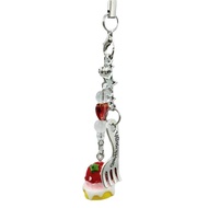 flgo Small Dessert Fork Pendant Phone Charm Hangings Rope Sweet Phone Chain Strap Bag Decoration Lan