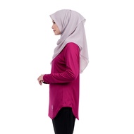 Modest Basic Tshirt (Dark Pink) / Tshirt Muslimah / Tshirt Sukan Muslimah / Tshirt Swimming
