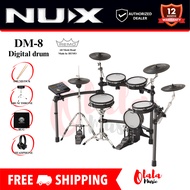 NUX DM-8 5 Piece Professional Digital Electronic Drum Set With Remo Mesh Head (DM8)