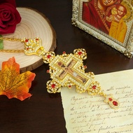 Gold Plated Jesus Crucifix Pendant Necklace Fashion Jesus Cross Necklace Orthodox Crucifix Icon for 