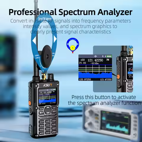 KSUN HF123D Walkie Talkie Long Range AM SW SSB HF UHF VHF Shortwave CB Radio Station HAM Transceiver