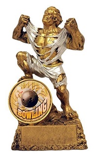 Decade Awards Bowling Monster Trophy | Bowler Hulk Award | 6.75 Inch Tall - Customize Now