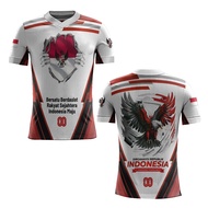 Men's T-shirt, August committee shirt, 80th Indonesian Independence Day, children's/, adults, Fullpr