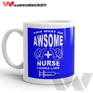 Ceramic Mug Glass Souvenir Gift Mug Profession Nurse Awesome Nurse V1
