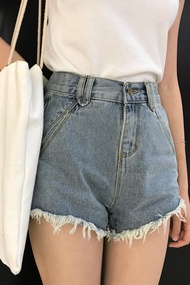 Clearance Summer Korean version high waist slim leisure hot pants flash denim shorts