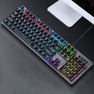 A7-  GK100F Gaming gear 機械式有線電競鍵盤 RGB流彩眩光 Gaming Keyboard 機械鍵盤 青軸 黑色底板 -【平行進口】