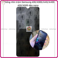 Samsung A30 / A30S / A40 / A40S / A50 / A50S nano Flexible Anti-Peeping Tempered Glass Screen Protec