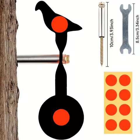 5.5-inch 3MM Thick Bidirectional Bird Rotating Stainless Steel Target Outdoor Slingshot BB Air Gun P