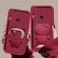 Casing ITEL A56 A56 PRO New TPU Phone Case Suitable for Cute Cat Stand Phone Case with Full Lens Cov
