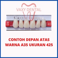 Gigi Caiyu Depan Atas 1 kotak/dus/pack isi 16 papan/strip gigi palsu Merek Cayu Yuying Anterior Uppe