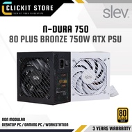 SLEVNERGY N-Dura 750W 80 Plus Bronze Power Supply PSU | 750W ATX PC Power Supply