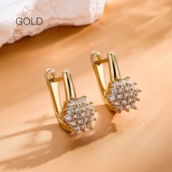 Anting Tusuk Berlian Lapis Emas Mewah Korea Style Aesthetic Earrings Titanium Anti Karat