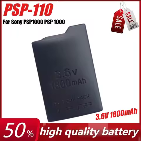 3.6V 1800mAh PSP-110 Lithium Rechargeable Battery Pack for Sony PSP1000 PSP 1000 PSP-110 Console Gam