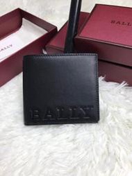 Chris歐美日精品代購 美國Outlet BALLY 貝利 皮夾 短夾 錢包 特殊壓印Logo 8個卡位 黑色