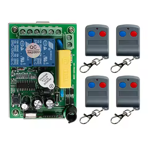 AC 220V 2CH Channels 2CH RF Wireless Remote Control Switch System ,433 MHz Transmitter and Receiver/