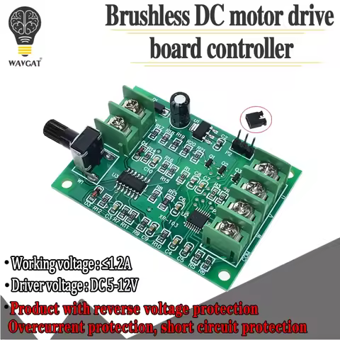 5V 12V Brushless DC Motor Driver Controller Board with Reverse Voltage Over Current Protection for H