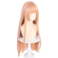 Rlvwq59xkal Shiina Mahiru 100ซม. ทนความร้อนได้วิกผมคอสเพลย์ผมตรงยาวสีส้มวิกผมปลอมคอสเพลย์วิกผมแนวคาร