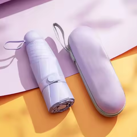 Ultralight And Compact Portable Capsule Umbrella UV Protection Umbrella Mini Five-fold Umbrella