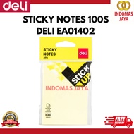 Deli Sticky 100 Sheets of Small Yellow Paper Model EA01402 3x4