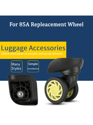 T208通用轆輪一對，適用於85A型手提箱，行李箱輪子維修零件，尼龍製造，防滑耐用。(螺孔尺寸顯示文字在每個批次中可能會有所不同，但型號、風格和質量保持一致)。