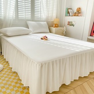 Lace Brushed Single Bed Sheet 12Optional Mattress cover Bed Skirt Fitted Sheet Single/Super Single/Queen/King/Super king Size Bedding Pillowcase