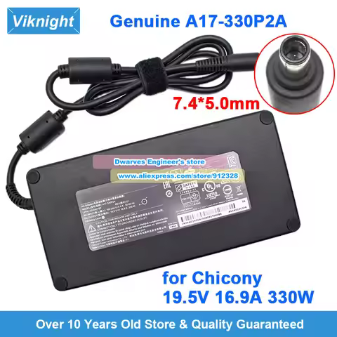 Genuine A17-330P2A Laptop Power Adapter 19.5V 16.9A 330W A330A010P AG195G9C006 Charger For CHICONY P